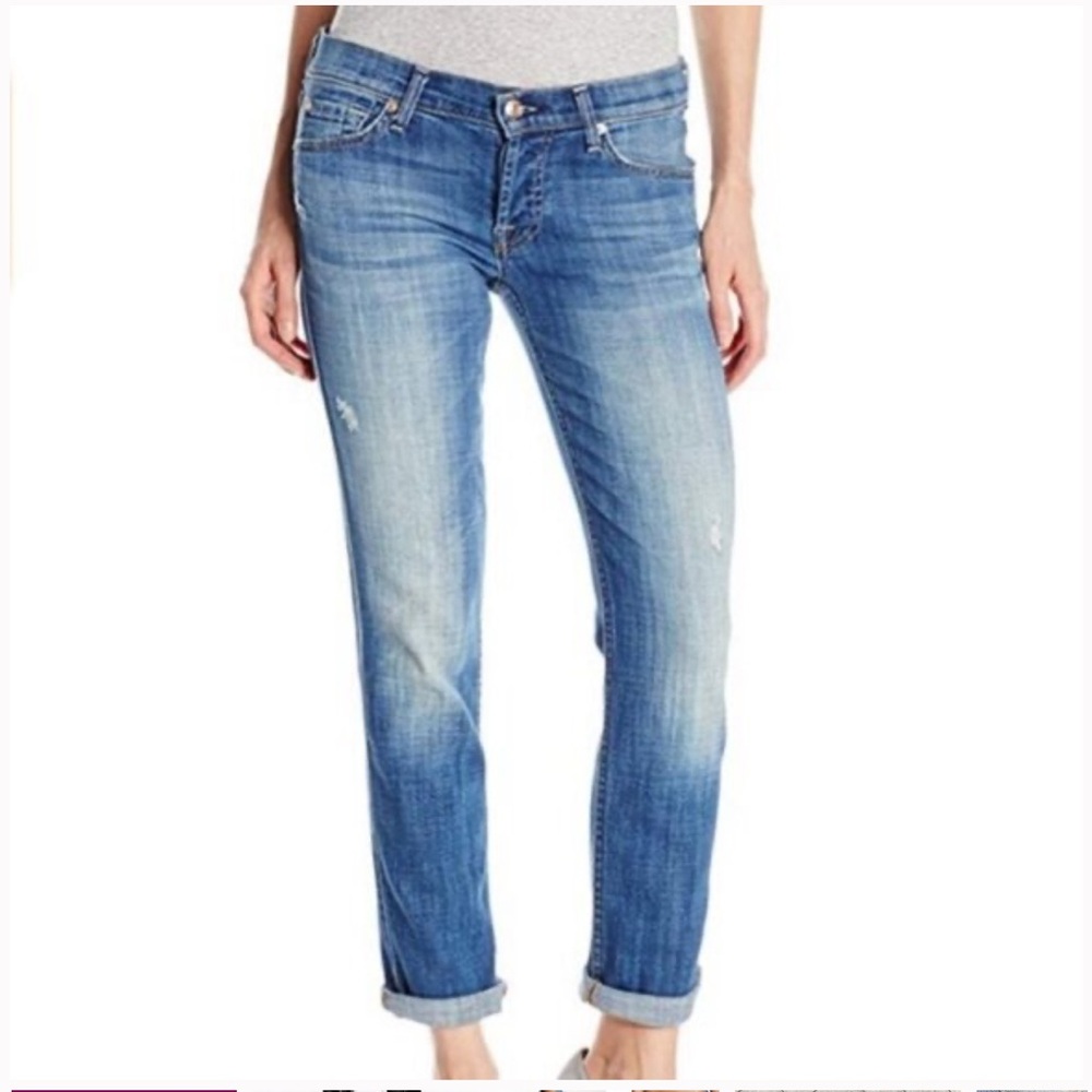 7 For All Mankind Josefina Skinny Boyfriend Jeans 29